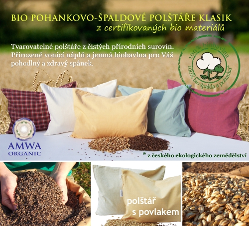 Bio pohankovo-špaldové polštáře Klasik